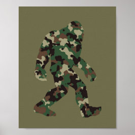 Póster Bigfoot Sasquatch Camo