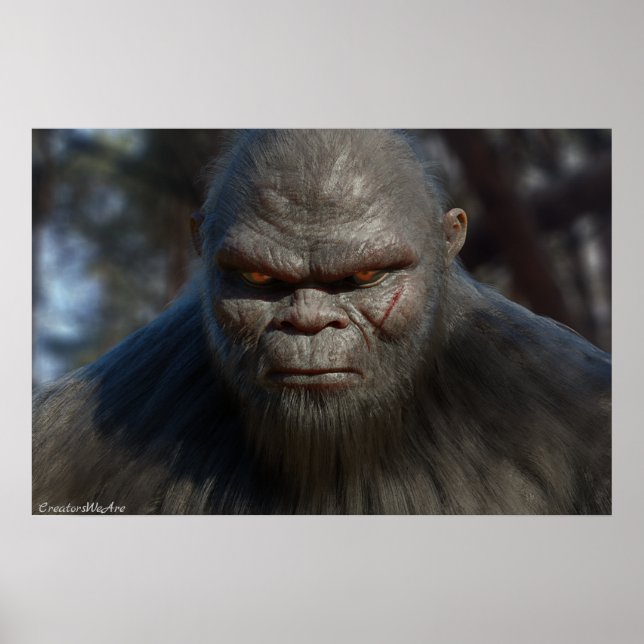 PÓSTER BIGFOOT SASQUATCH RETRAIT CERCA DE III (Frente)