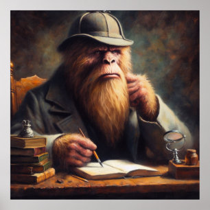 Póster Bigfoot Sherlock Holmes