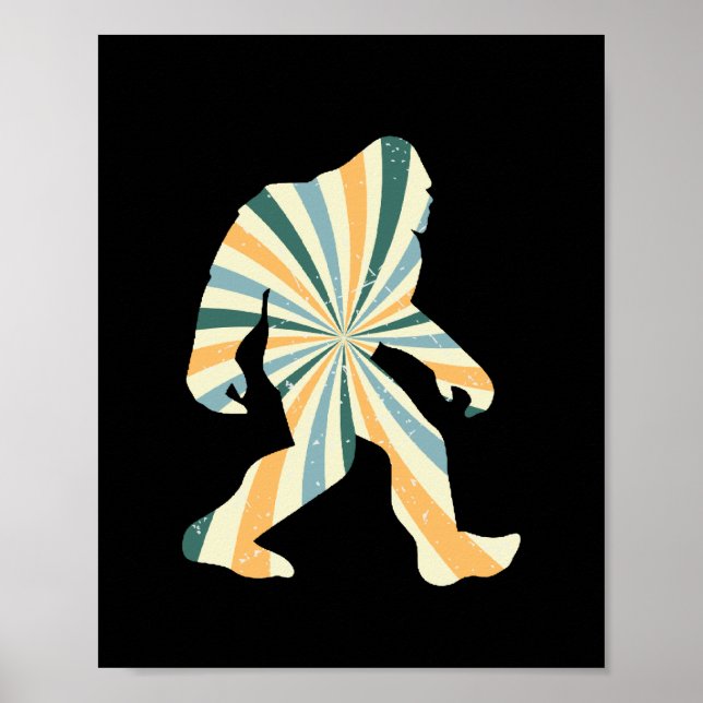 Póster Bigfoot Squatchy Estilo Retro 90s (Frente)