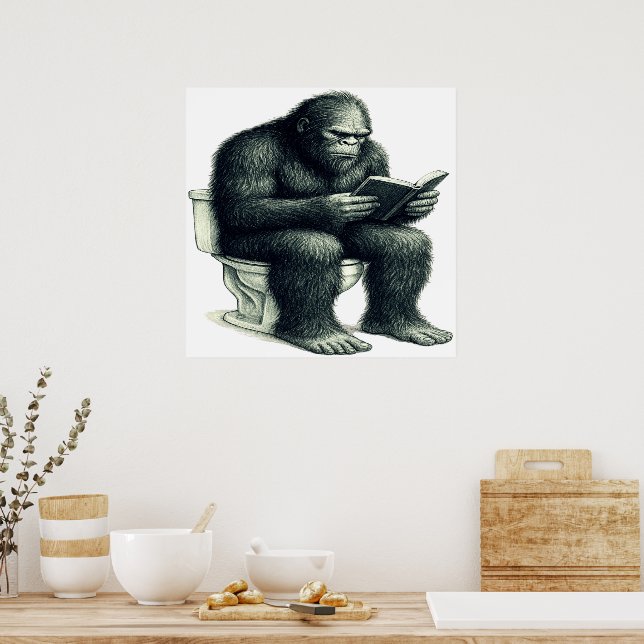 Póster Bigfoot Toilet (Cocina)