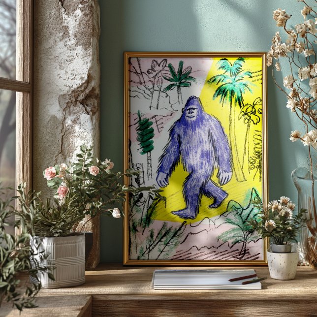 Póster Bigfoot Walking Poster Print Wall Art (Subido por el creador)