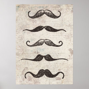 Póster Bigote del vintage