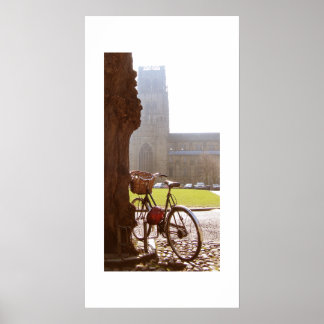 Póster Bike & Durhm Cathedral