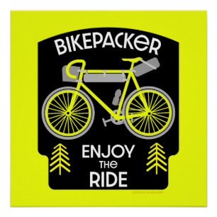 Póster Bikeparo Mochila Touring Camping
