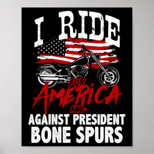 Póster Biker Anti Trump resiste contra espolones óseos de