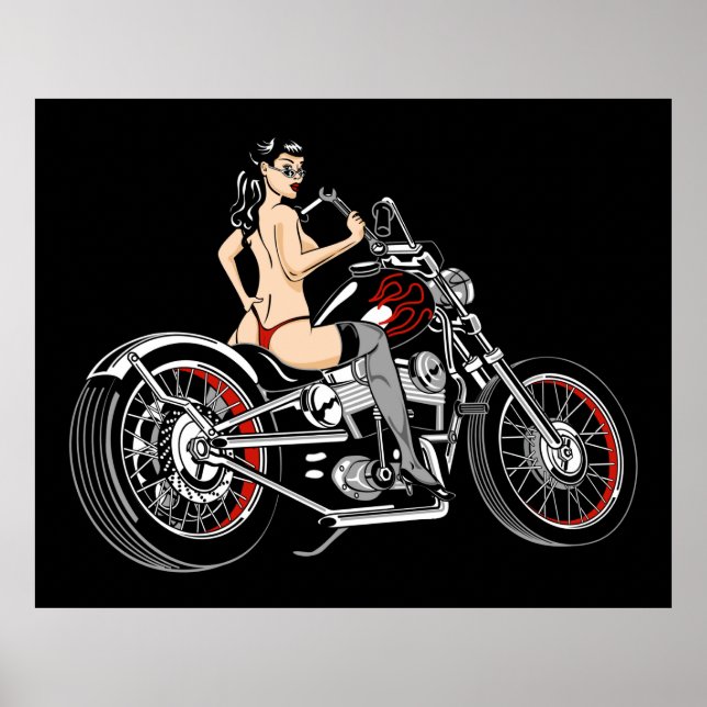 Póster Biker Babe (Frente)