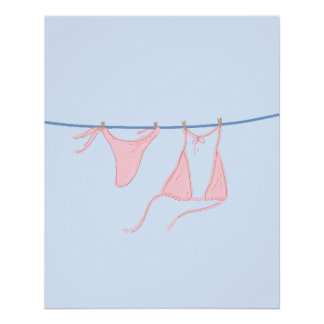 Póster Bikini Colgante