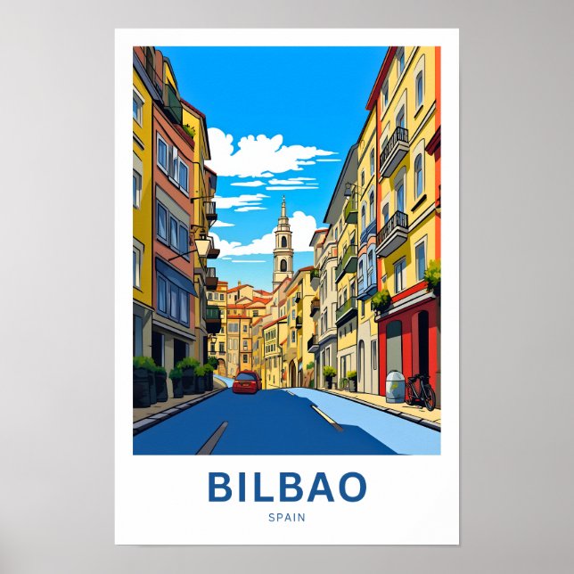 Póster Bilbao España Viaje Imprimir (Frente)
