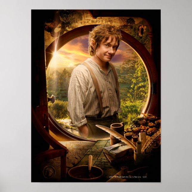 Póster BILBO BAGGINS™ en el colegio Shire (Frente)