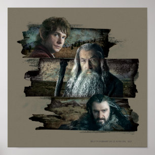 Póster BILBO BAGGINS™, Gandalf, THORIN OAKENSHIELD™