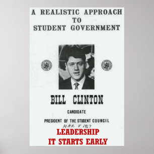 Póster Bill Clinton en la Universidad de Georgetown P