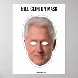 Póster Bill Clinton Mask Cutout