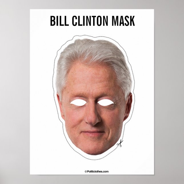 Póster Bill Clinton Mask Cutout (Frente)