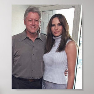 Póster Bill Clinton & Melania Trump En El Abierto De Esta