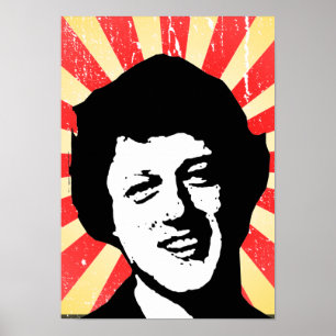 Póster Bill Clinton retro