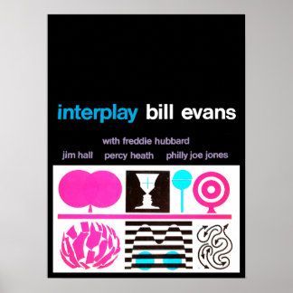 Póster Bill Evans Interplay Jazz Vintage