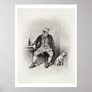 Póster Bill Sykes y su perro, de 'Charles Dickens: A G