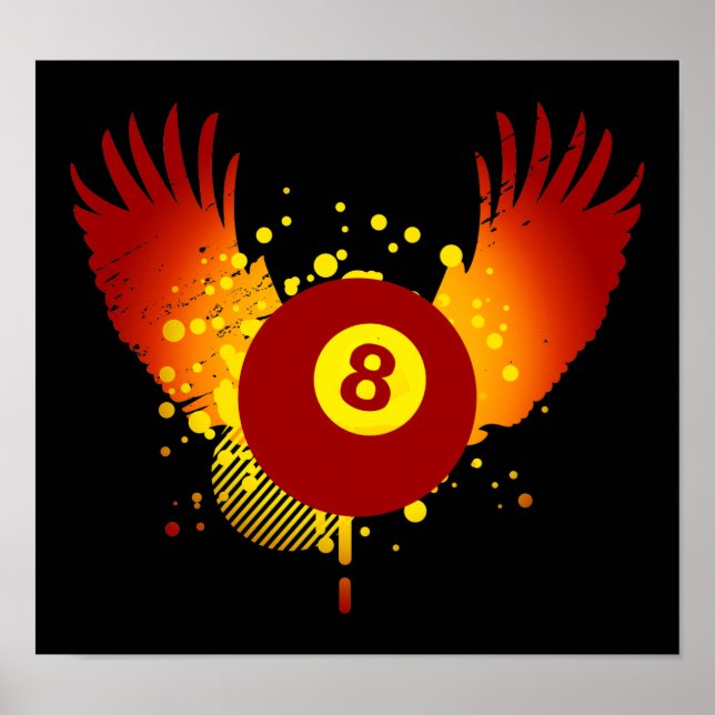 Póster billar de alta fidelidad (Frente)