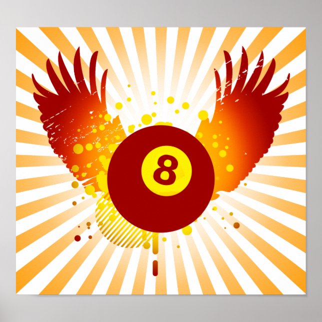 Póster billar de alta fidelidad (Frente)