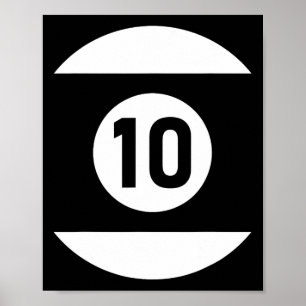 Póster Billar Ll 10 Coincidiendo Billiards Regalo Hallowe