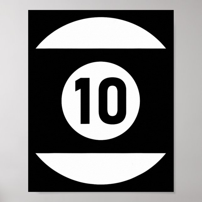 Póster Billar Ll 10 Coincidiendo Billiards Regalo Hallowe (Frente)