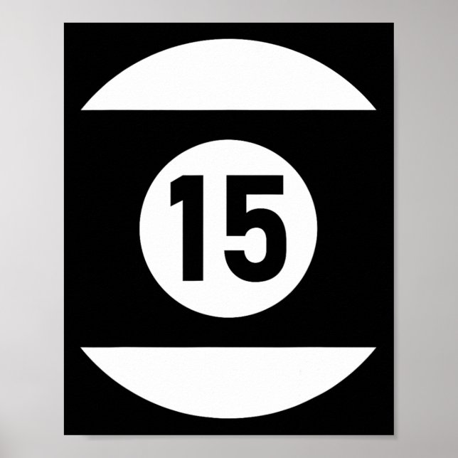 Póster Billar Ll 15 Coincidiendo Billiards Regalo Hallowe (Frente)