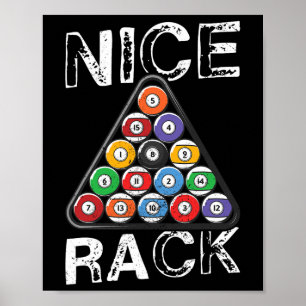 Póster Billard Nice Rack Pool Billiards Humor