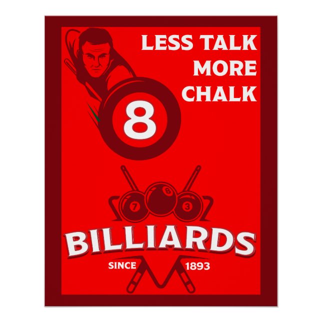 Póster Billares de bolsillo vintage (Anverso)