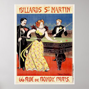 Póster Billares St Martins, París