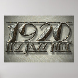Póster Billboard Vintage de Jazz Time Style Music Dance d