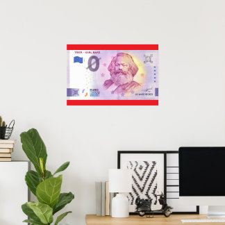 Póster Billete de cero euros Trier Karl Marx