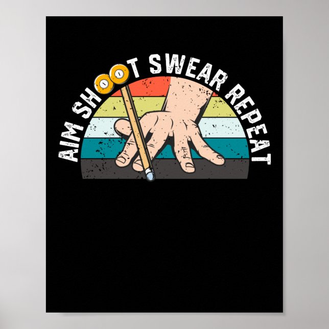 Póster Billetes Billiards Billiards 8 Eight Ball Aiming (Frente)