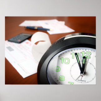 Póster Billetes que pagan tiempo