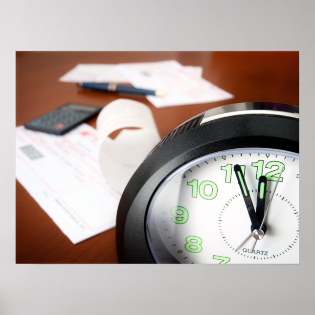 Póster Billetes que pagan tiempo (Frente)