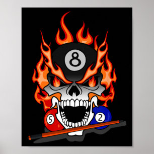 Póster Billiard Gift Snooker Cue Hombres Deportivos