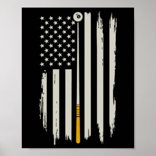 Póster Billiard Pool Player Billiards Table Estadounidens