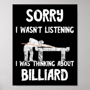 Póster Billiard Snooker Player 8 Ll Jugando Billiard