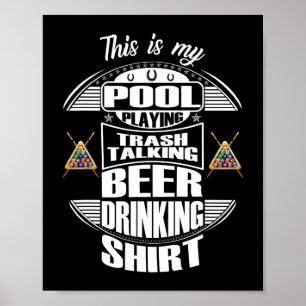 Póster Billiards 8 Ball Pool Player Sarcasm Novedad Humor