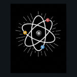 Póster Billiards Átomo Funny Science 8-Ball Pool Snooker<br><div class="desc">Esta es la camiseta perfecta para cualquier jugador de billar,  amante de la piscina o entusiasta del billar. Muestra tu amor por las señales de billar con esta camiseta fresca.</div>