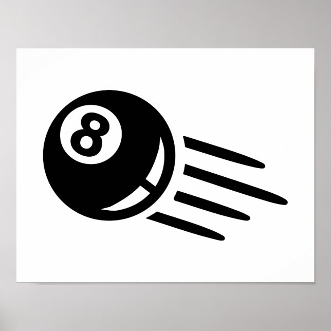 Póster Billiards eight ball (Frente)