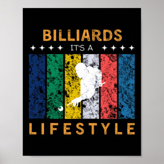 Póster Billiards Es Un Tee Gracioso De Estilo De Vida - P