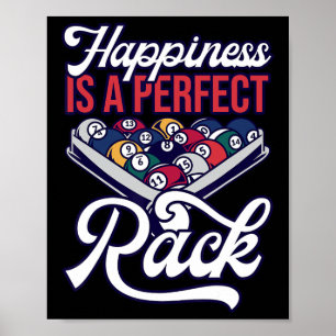 Póster Billiards Happiness Perfect Rack Pool