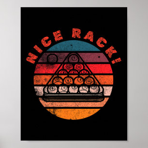 Póster Billiards Nice Rack Jugadores Funny Billiard Vinta