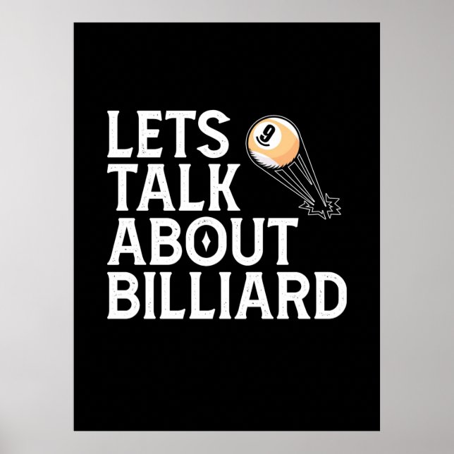Póster Billiards Player | Lets Talk About Billiard (Frente)
