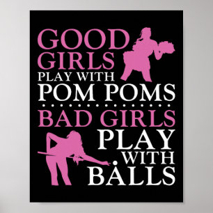 Póster Billiards Pool Player Ball Chica Buenos Chicas Jug