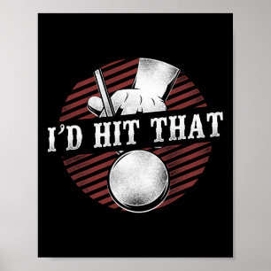 Póster Billiards Pool Player Ball Pun Vintage Retro Id Hi