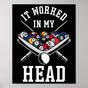 Póster Billiards Pool Player Ball Que Funcionó En Mi Cabe
