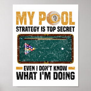 Póster Billiards Snooker Cue Player 12