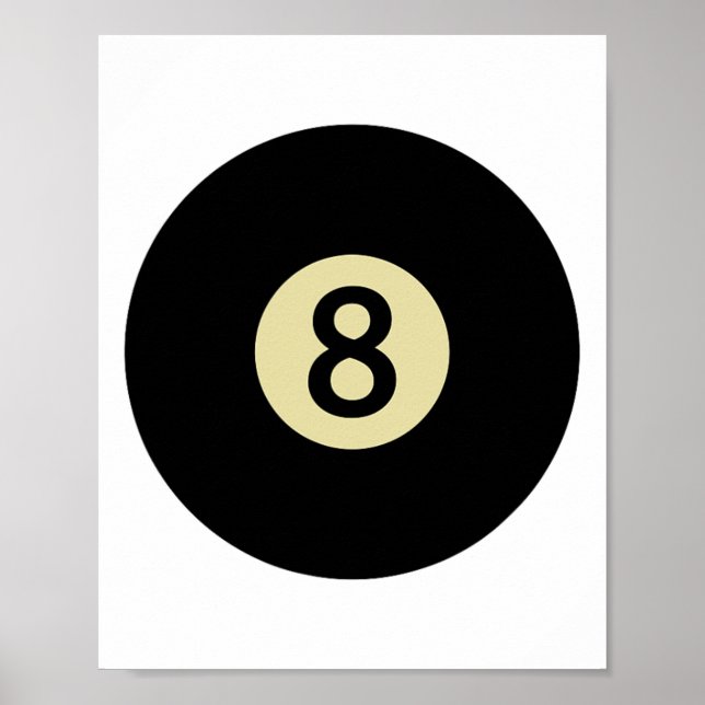 Póster Billiards Snooker Pool Ll Número 8 Billiard Player (Frente)